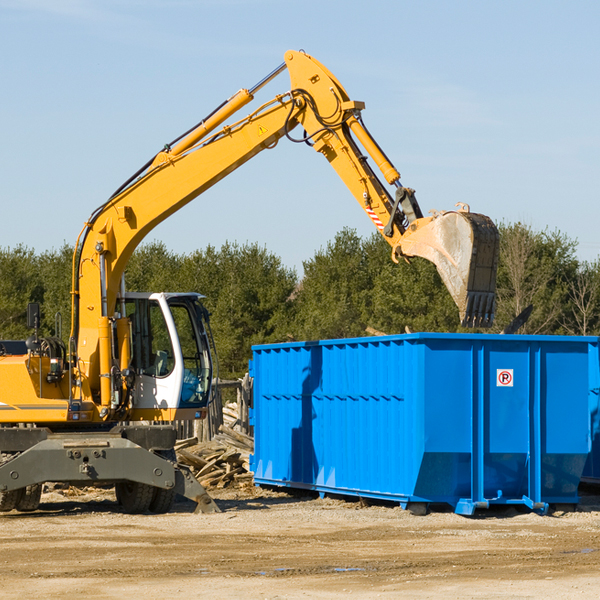 what size residential dumpster rentals are available in Rubicon